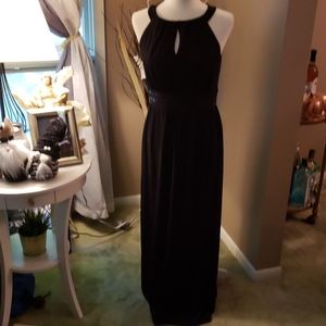 Carmen Marc Valvo Black Maxi Dress Small